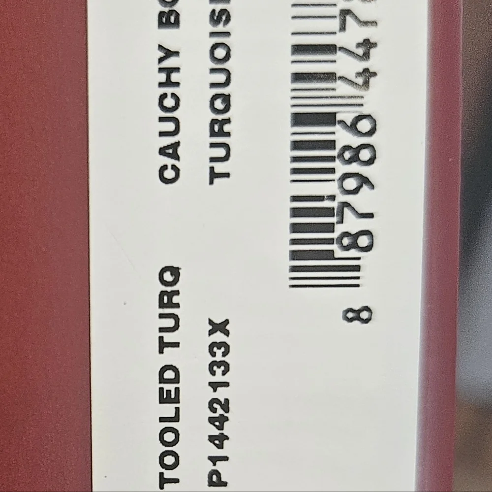 Patricia Nash NWOT Turquoise Tooled Cauchy Frame 100% Full Grain Leather - Picture 6 of 7